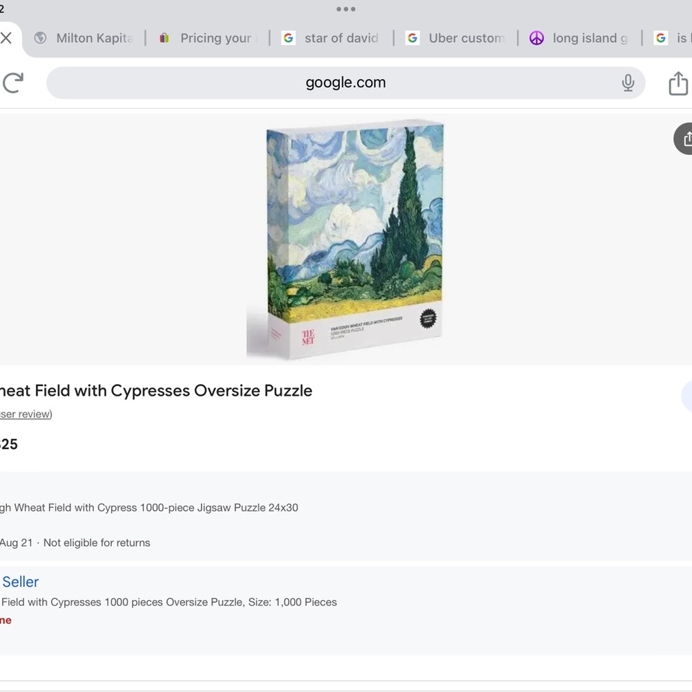 Van Gogh Wheat Field with Cypresses Puzzle